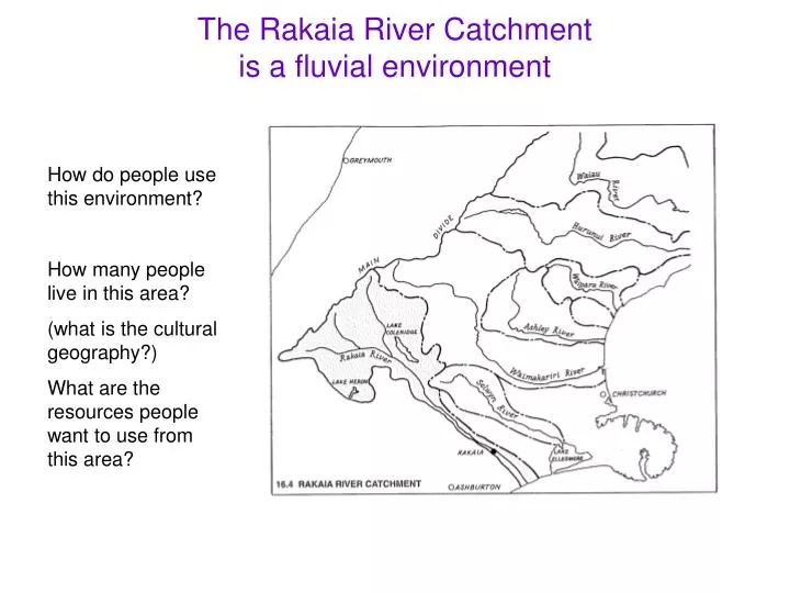 the rakaia river catchment is a fluvial environment