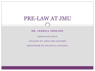 pre law at jmu