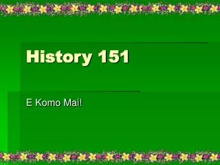 History 151