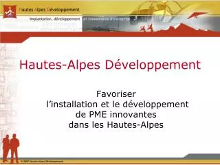 hautes alpes d veloppement