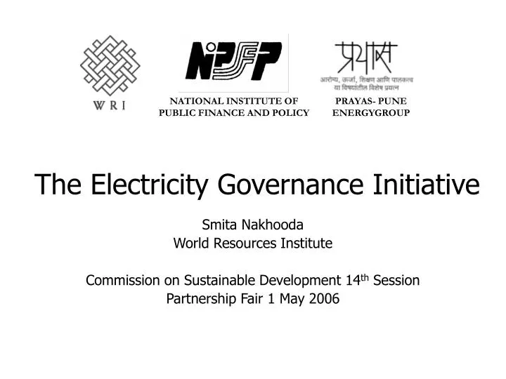 the electricity governance initiative