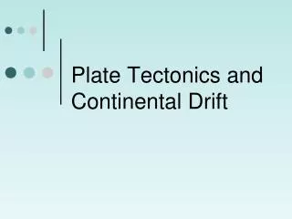 plate tectonics and continental drift