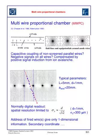 Multi wire proportional chambers