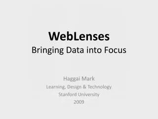 WebLenses Bringing Data into Focus
