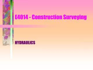 E4014 - Construction Surveying