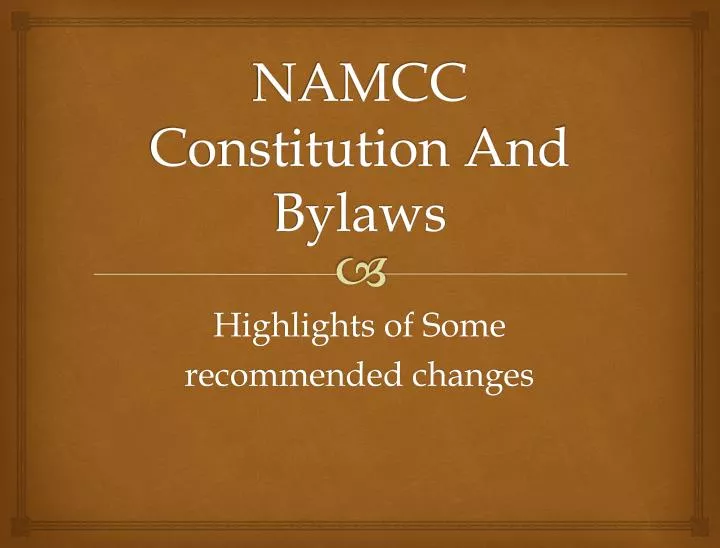 namcc constitution and bylaws