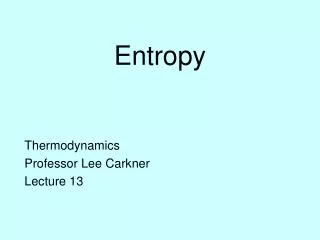 Entropy