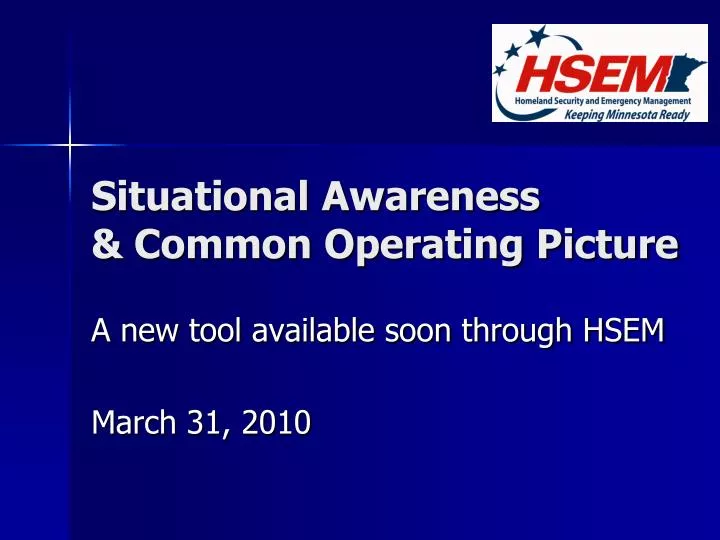 situational awareness common operating picture