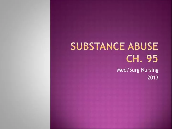 substance abuse ch 95