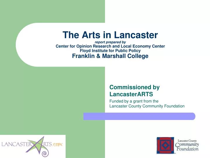 commissioned by lancasterarts funded by a grant from the lancaster county community foundation