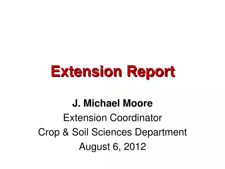 extension report