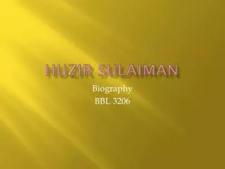 Huzir Sulaiman