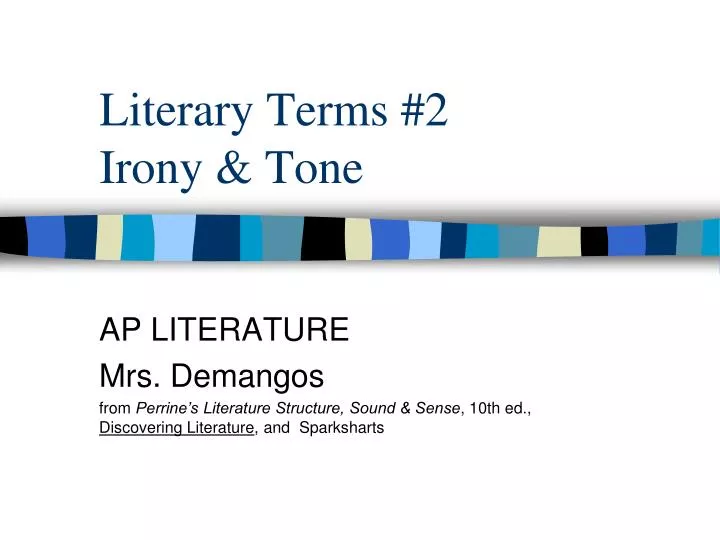 literary terms 2 irony tone
