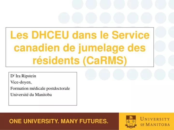 les dhceu dans le service canadien de jumelage des r sidents carms