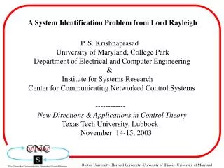 A System Identification Problem from Lord Rayleigh