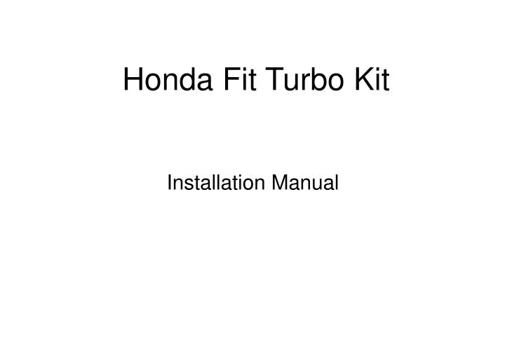 honda fit turbo kit