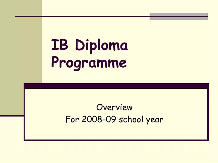 ib diploma programme
