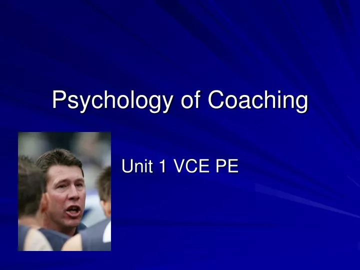 psychology of coaching