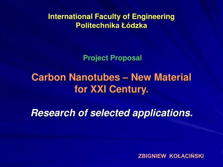 international faculty of engineering politechnika dzka