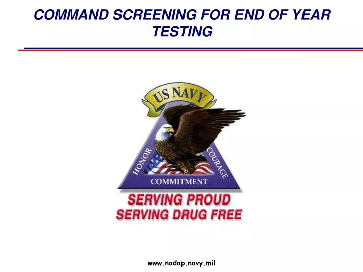 command screening for end of year testing
