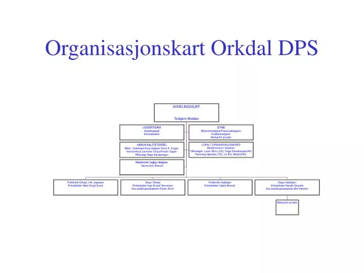 organisasjonskart orkdal dps