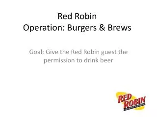 Red Robin Operation: Burgers &amp; Brews