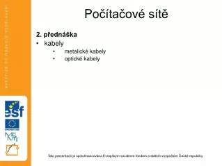 P o čítačové sítě