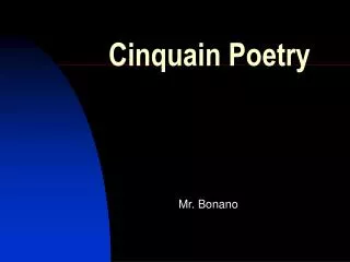 Cinquain Poetry
