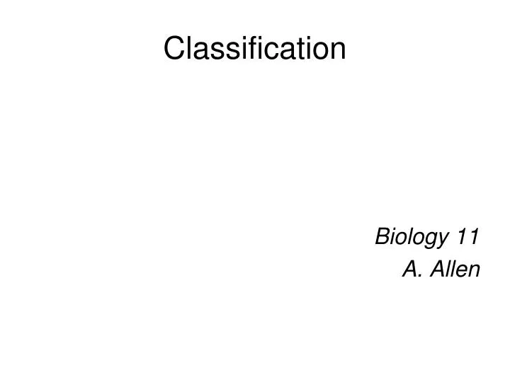 classification