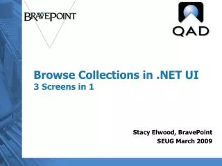 Browse Collections in .NET UI 3 Screens in 1