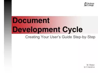 Document Development Cycle