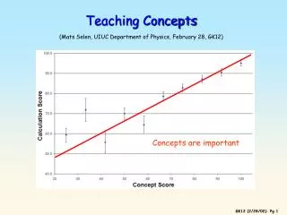 Teaching Concepts (Mats Selen, UIUC Department of Physics, February 28, GK12)