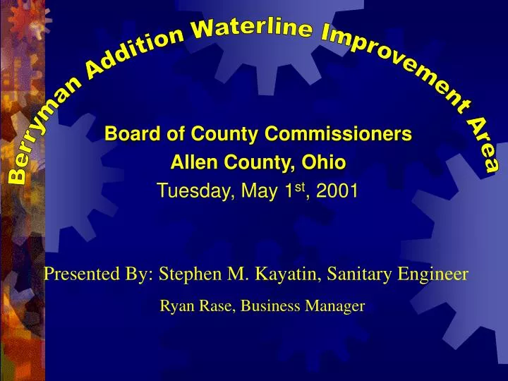 board of county commissioners allen county ohio tuesday may 1 st 2001
