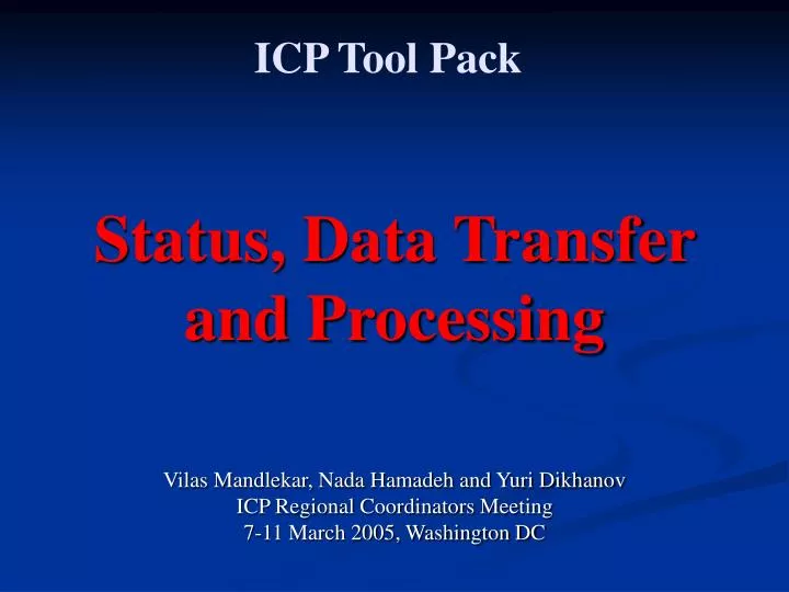 status data transfer and processing