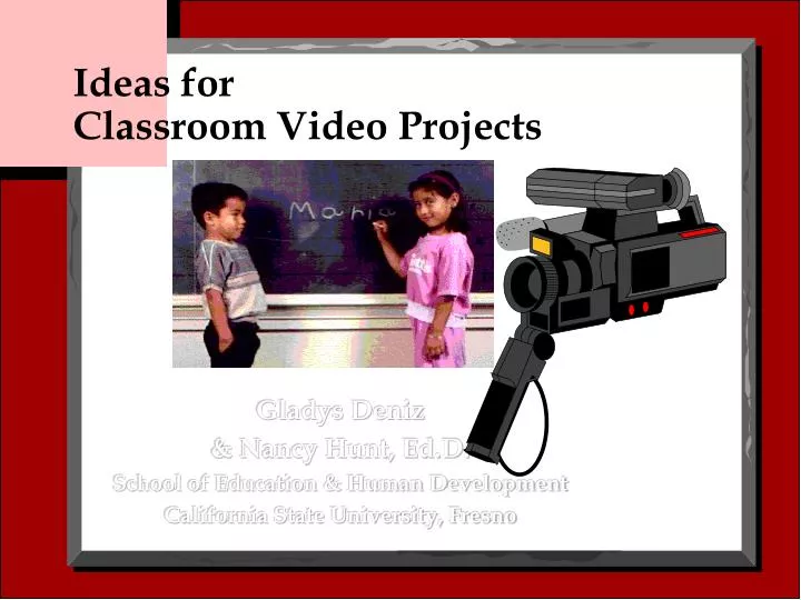 ideas for classroom video projects