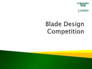 Blade Design Competition