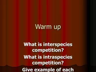 warm up