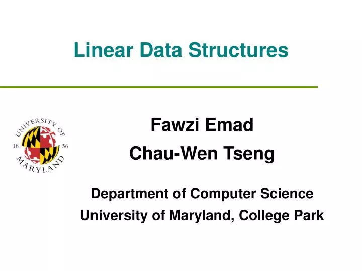 linear data structures