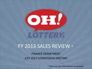 FY 2013 SALES REVIEW *