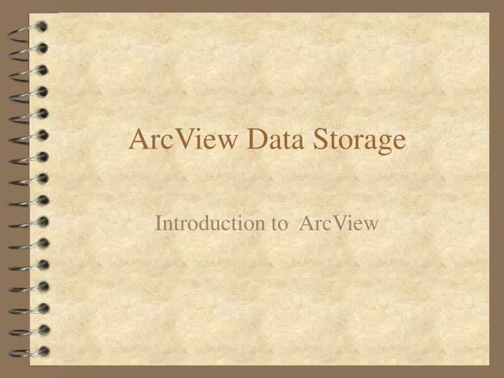 arcview data storage