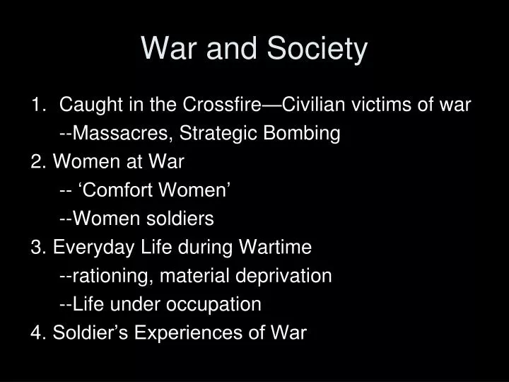 war and society