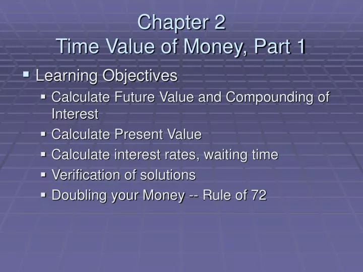 chapter 2 time value of money part 1