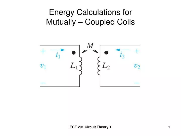 energy calculations for mutually coupled coils