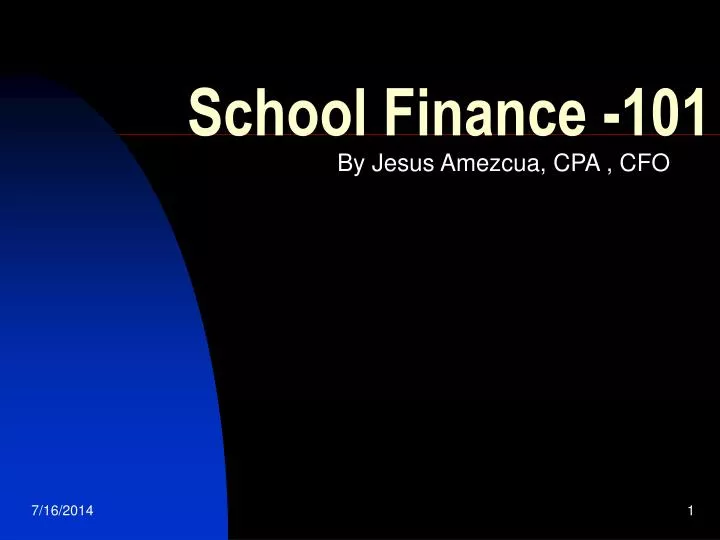 school finance 101