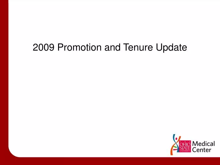 2009 promotion and tenure update