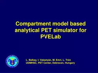Compartment model based analytical PET simulator for PVELab