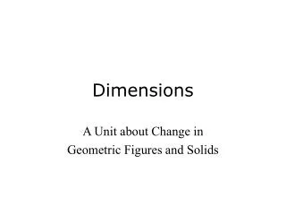 dimensions