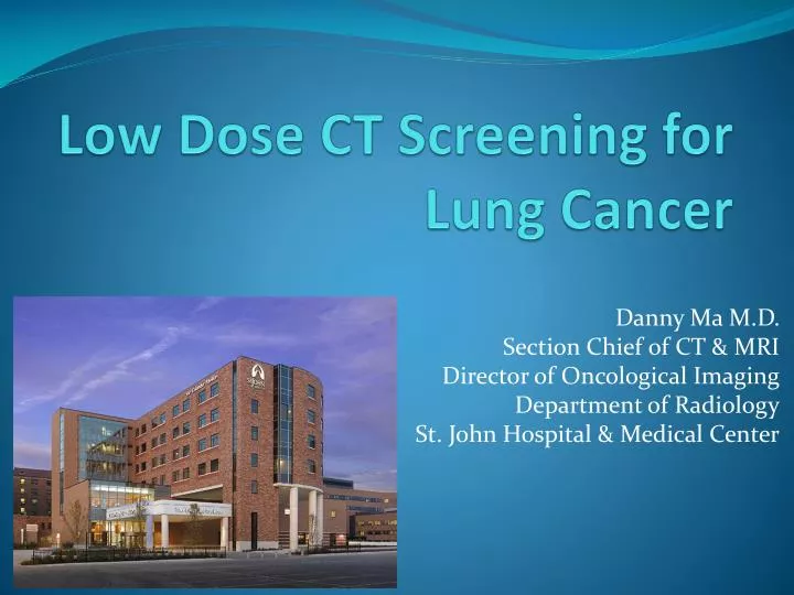low dose ct screening for lung cancer