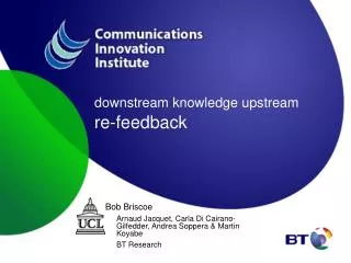 downstream knowledge upstream re-feedback