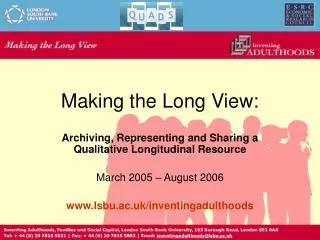 Making the Long View: